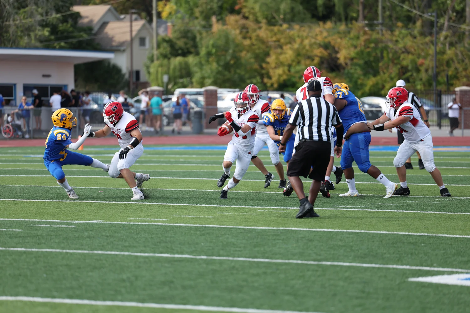 Lancaster RB running to open space
