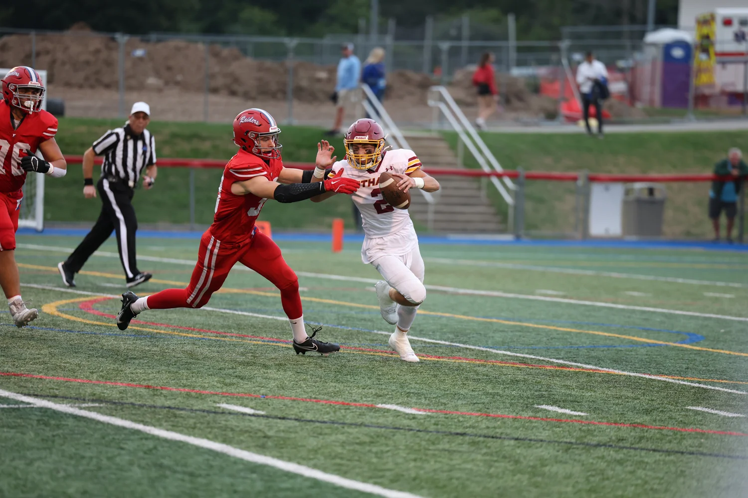 Fairport DE making a sack on the QB