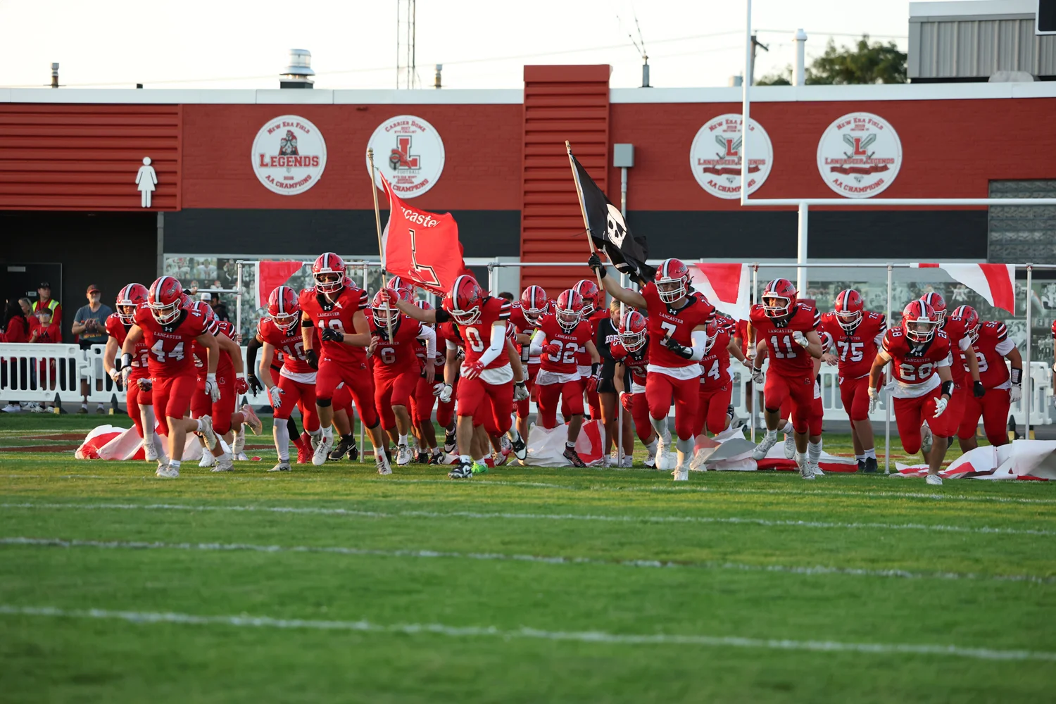 Lancaster hitting the field