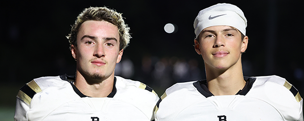 Brendan and Evan after the game