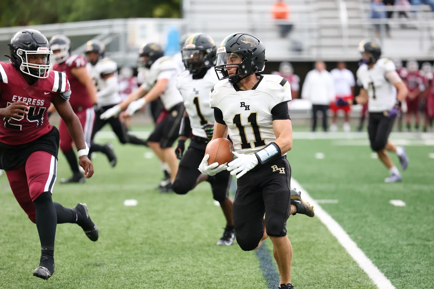 Brendan running to the sidelines
