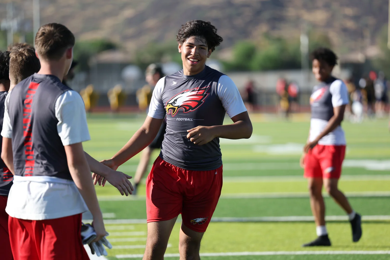 Ironwood defender all smiles on the sidelines