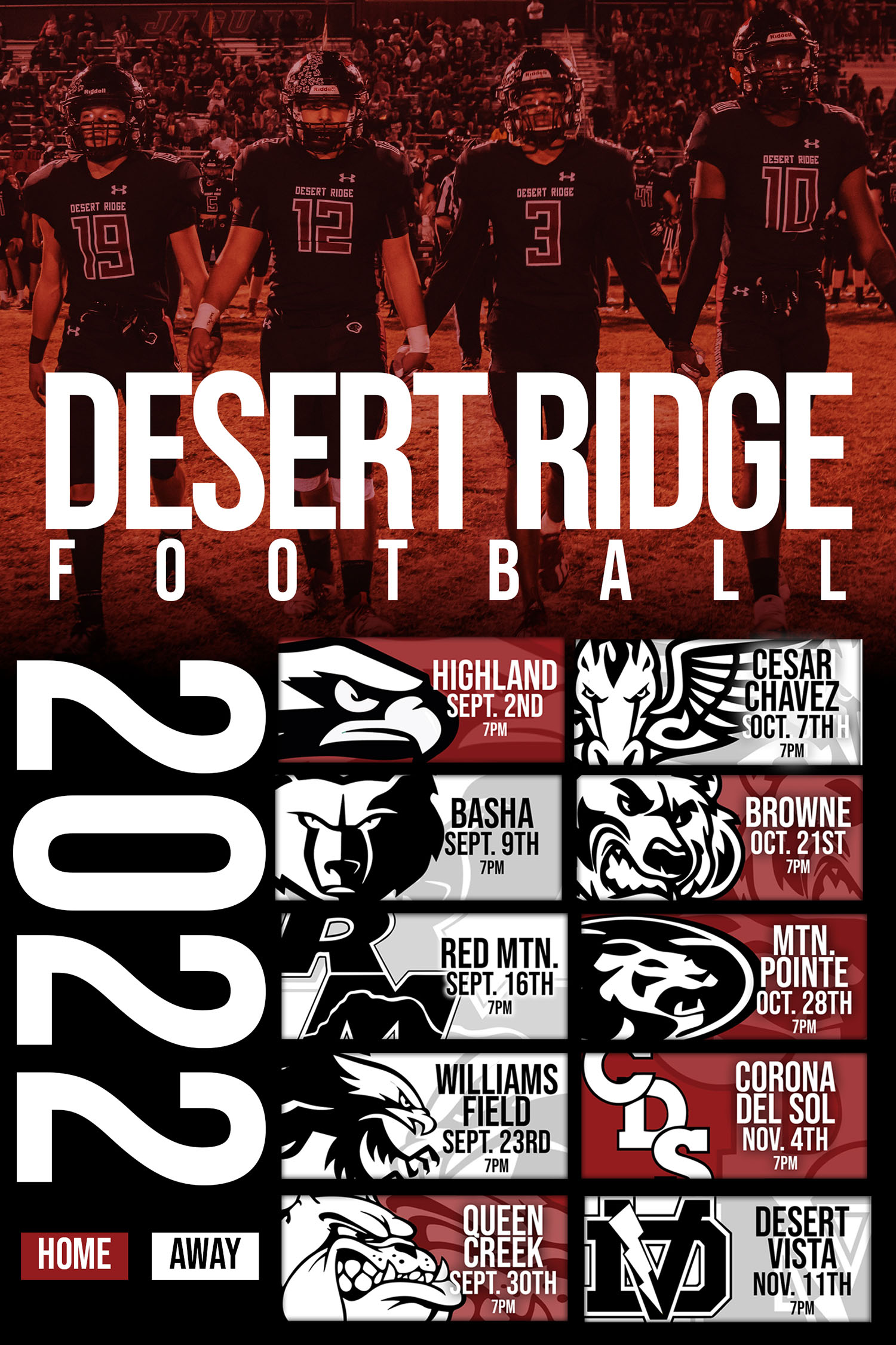 2022 Desert Ridge Jaguars Football Schedule