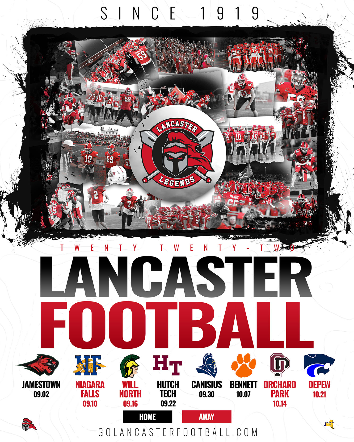 Lancaster Legends Football 2022 Schedule