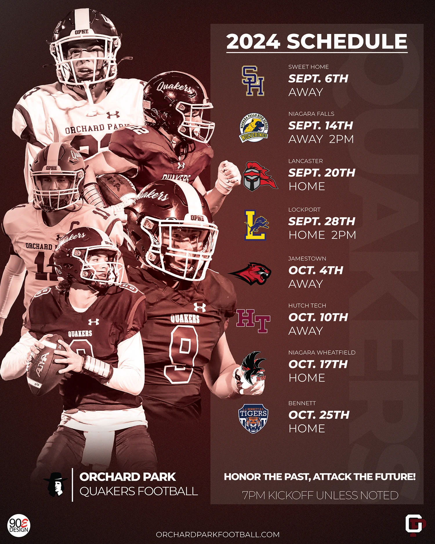 Orchard Park Quakers Football 2024 Schedule